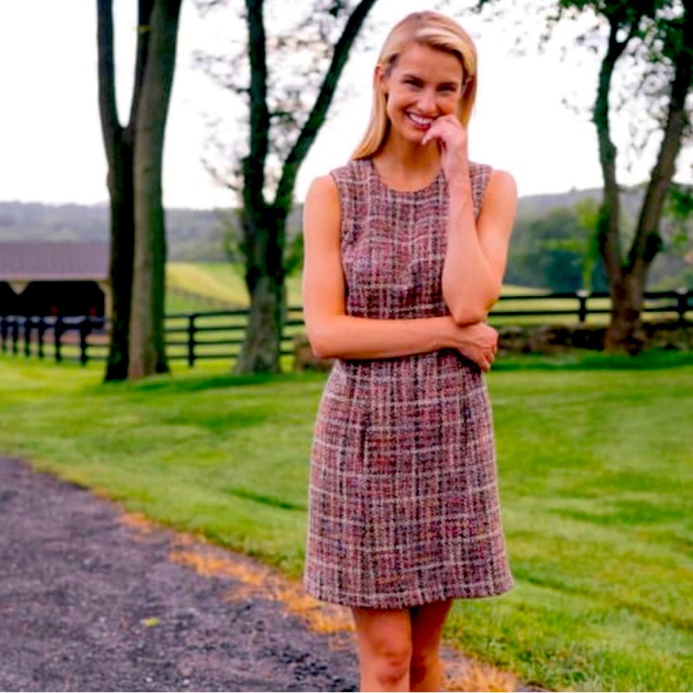 Gal Meets Glam Ramona Shift Tweed Dress